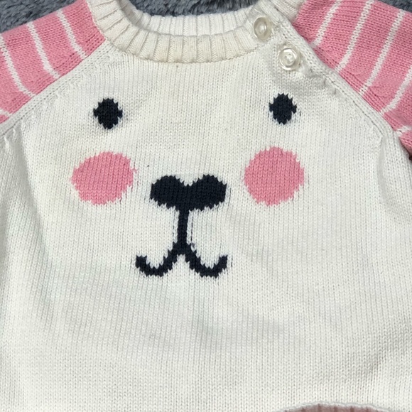Cherokee Pink Bear Sweater Outfit size 3 months - Picture 3 of 11
